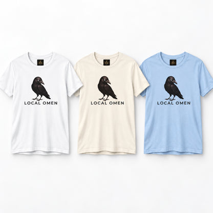 Local Omen Raven Graphic Tee | Crow Illustration T-Shirt