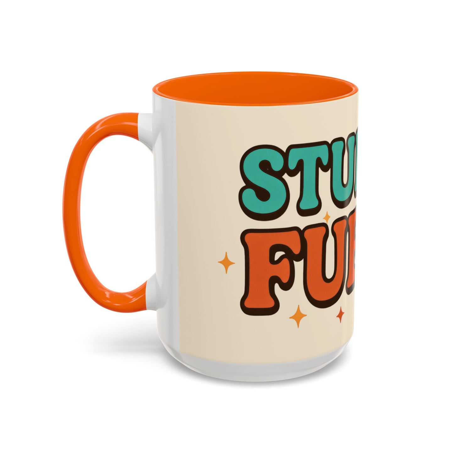 Study Fuel Color Accent Mug (11oz/15oz) – Retro Teacher/Student Coffee Cup • Back to School • Durable Ceramic