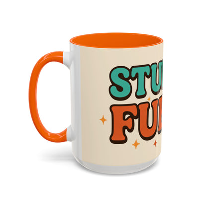 Study Fuel Color Accent Mug (11oz/15oz) – Retro Teacher/Student Coffee Cup • Back to School • Durable Ceramic