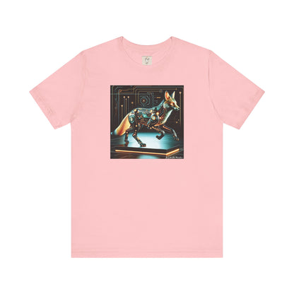 Futuristic Cybernetic Fox Graphic Tee - Unisex Jersey Short Sleeve T-Shirt
