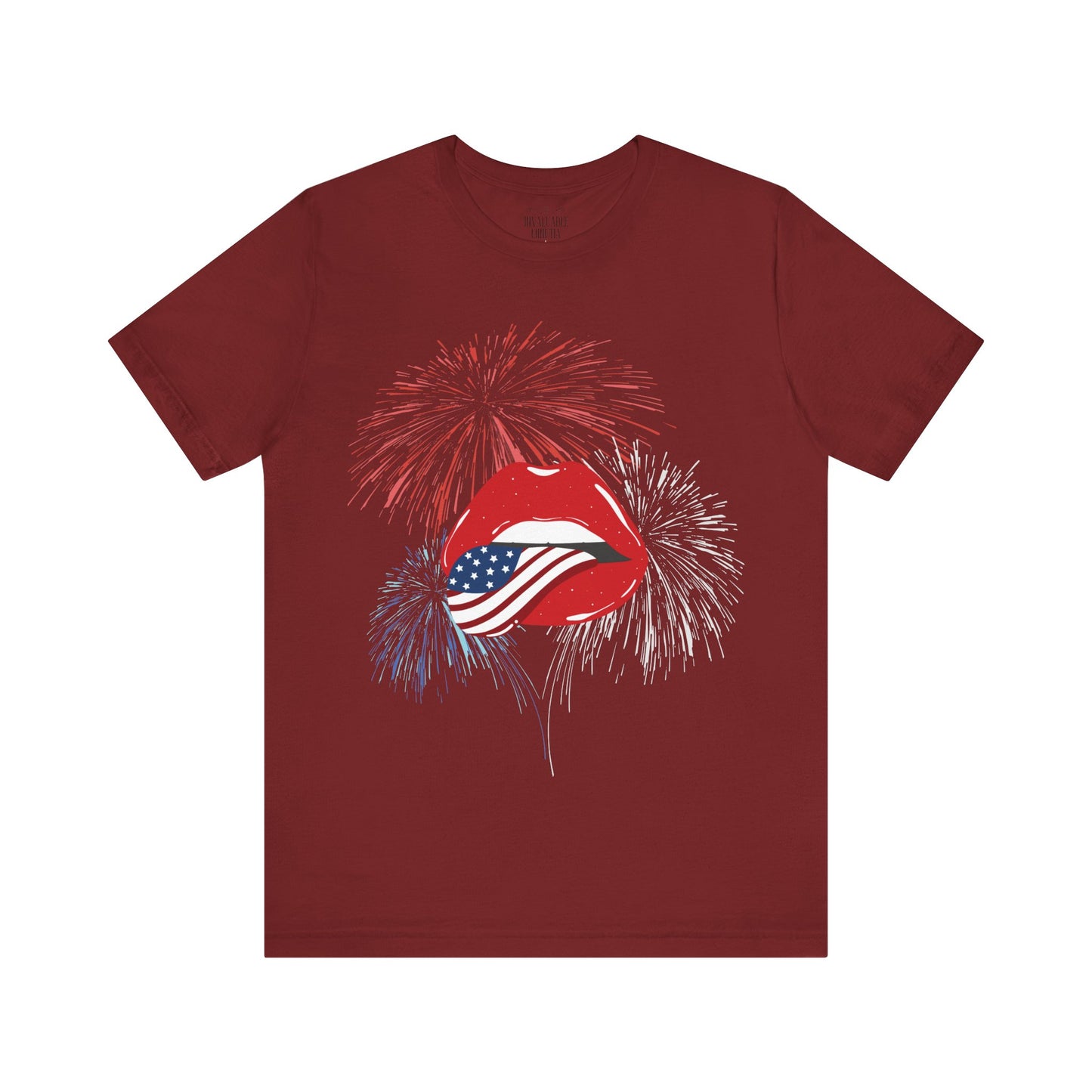 American Flag Lips Tee – Unisex Bella + Canvas Jersey Tee - 4th of July