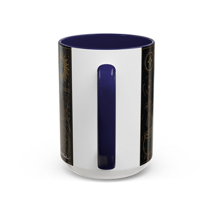 Witchy Aesthetic Coffee Mug – 15oz Black & Purple Ceramic with Occult Symbols – Goth Kitchen Decor, Halloween Gift Idea - 11oz/15oz