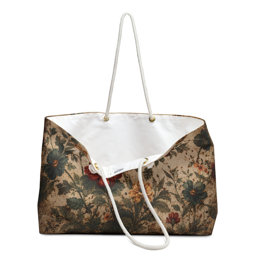 Vintage Botanical Weekender Tote Bag