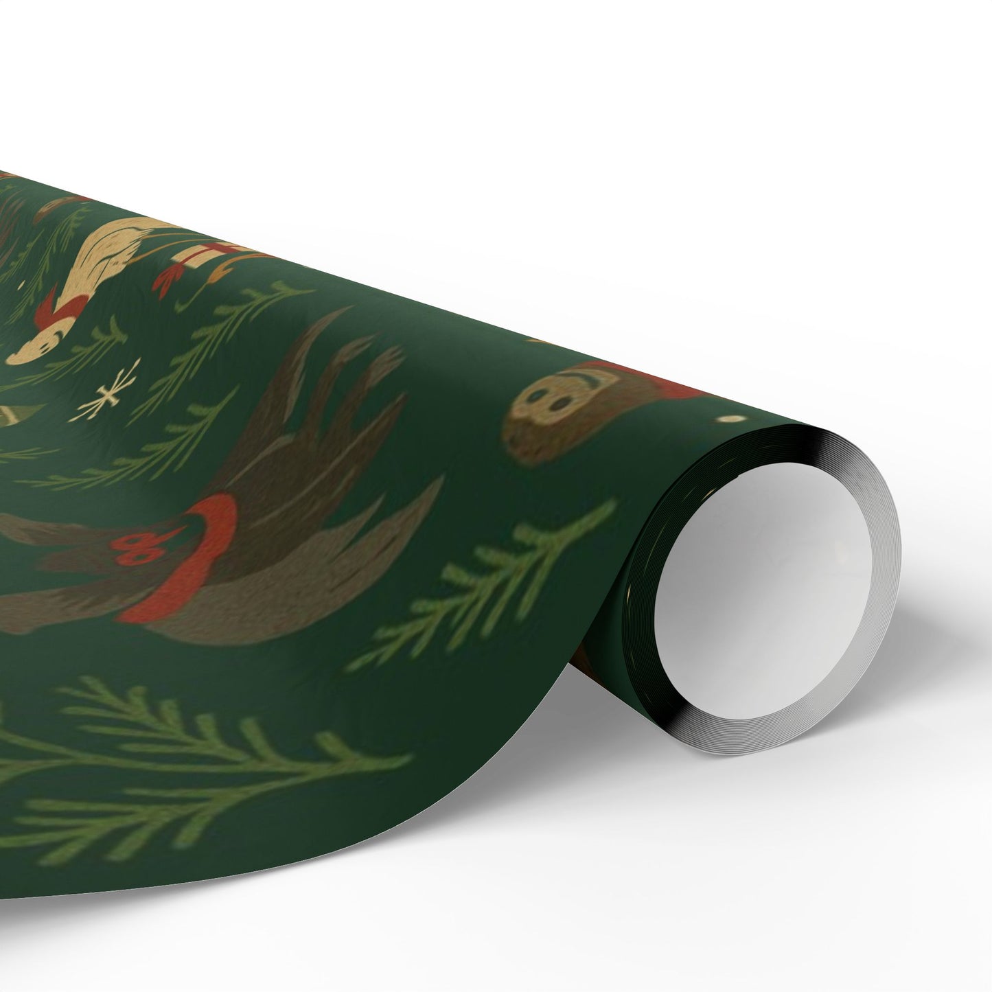 Cryptid Christmas Parade – Luxury Holiday Wrapping Paper, Folk-Art Bigfoot & Mothman Gift Wrap, 30" Roll (Matte/Gloss)
