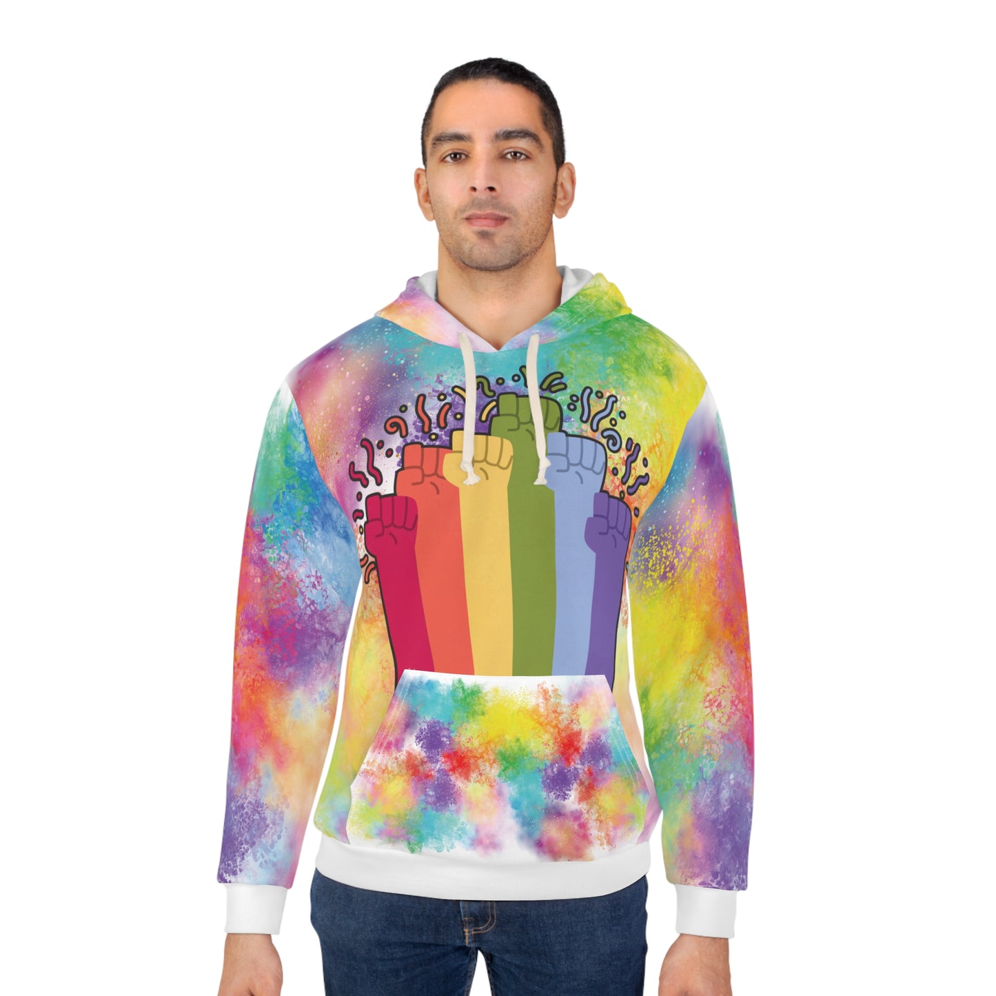 LOUD & PROUD Rainbow Resistance Hoodie – All-Over Print Unisex Pullover | Limited Pride Edition