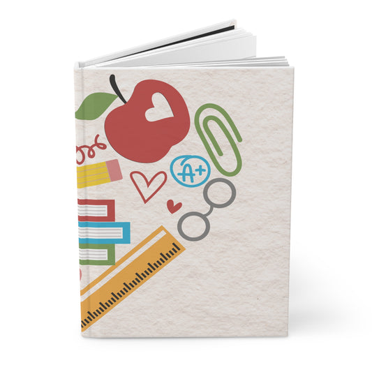 Hard Cover Teacher Notebook – ABC Classroom Doodles Journal for Back to School Gifts