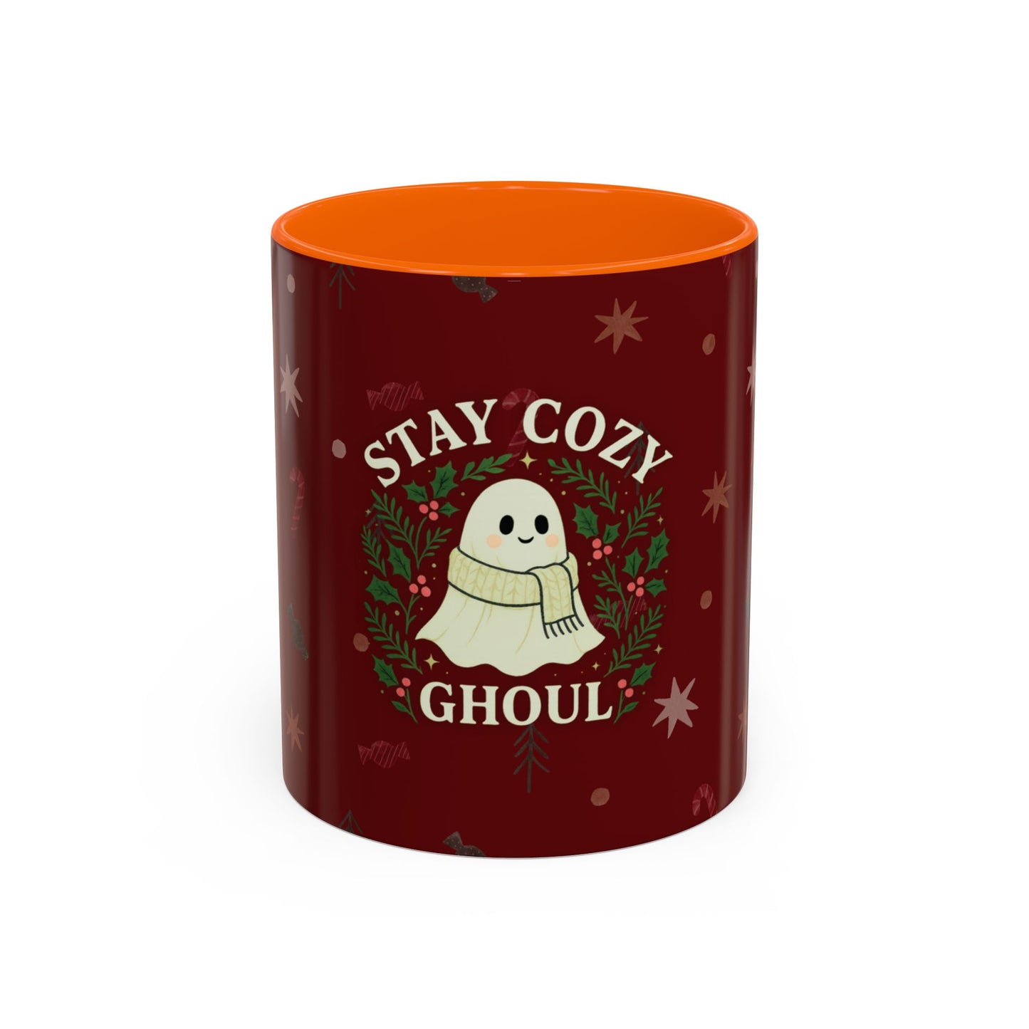 Stay Cozy Ghoul Ghost Holiday Coffee Mug – Funny Cute Christmas Accent Mug