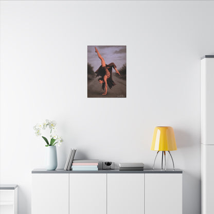 The Acrobat – Matte Canvas Print (Gallery-Wrapped) 0.75" – Vintage Circus-Inspired Canvas Wall Art