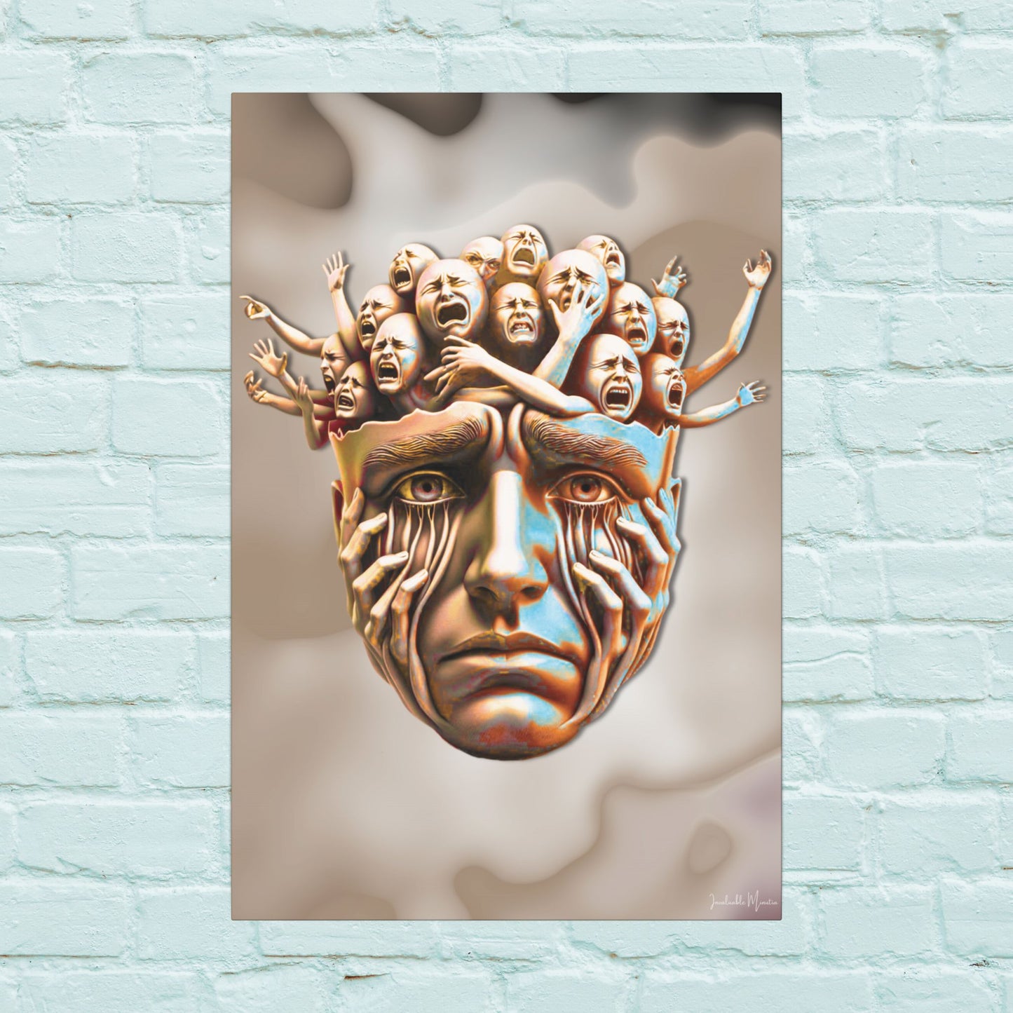 "Known." – Emotional Expressionism Stretched Vertical Canvas Wall Art - ADHD, Anxiety, Depression Reflection