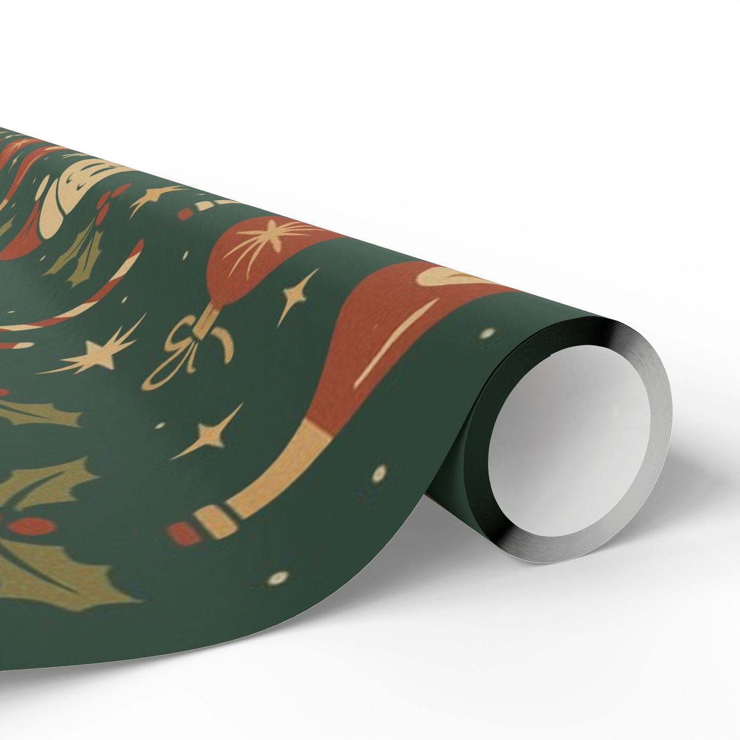 Vintage Holiday Drinks – Luxury Wrapping Paper, Retro Bar-Cart Gift Wrap, 30" Roll (Matte/Gloss)