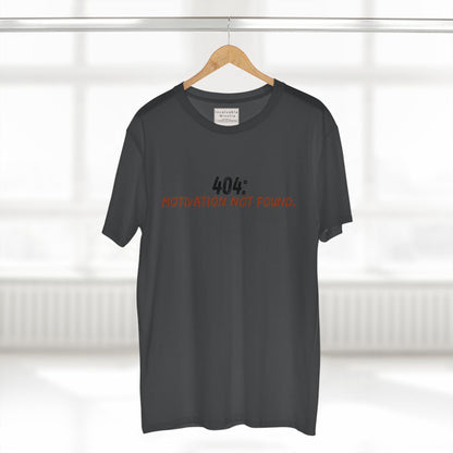404 Motivation Not Found Funny Quote Tee – Premium AS Colour 5001 T-Shirt, Free Worldwide Shipping