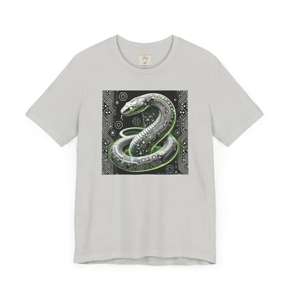 Cyber Snake Unisex Short Sleeve Tee - Futuristic Design for Tech Enthusiasts