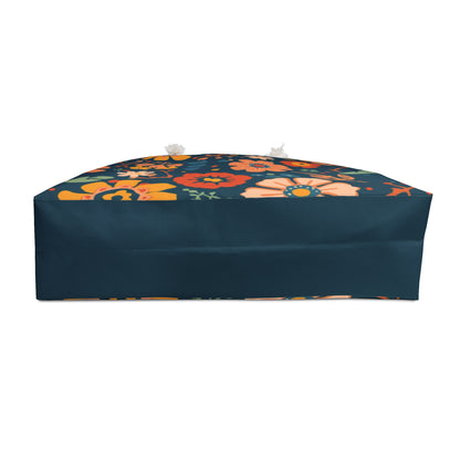 Retro Floral Weekender Tote Bag