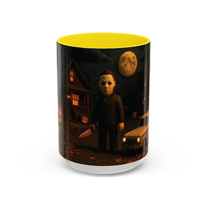 Clay-Style Slasher Halloween Night Mug | Accent Coffee Mug (11oz/15oz)