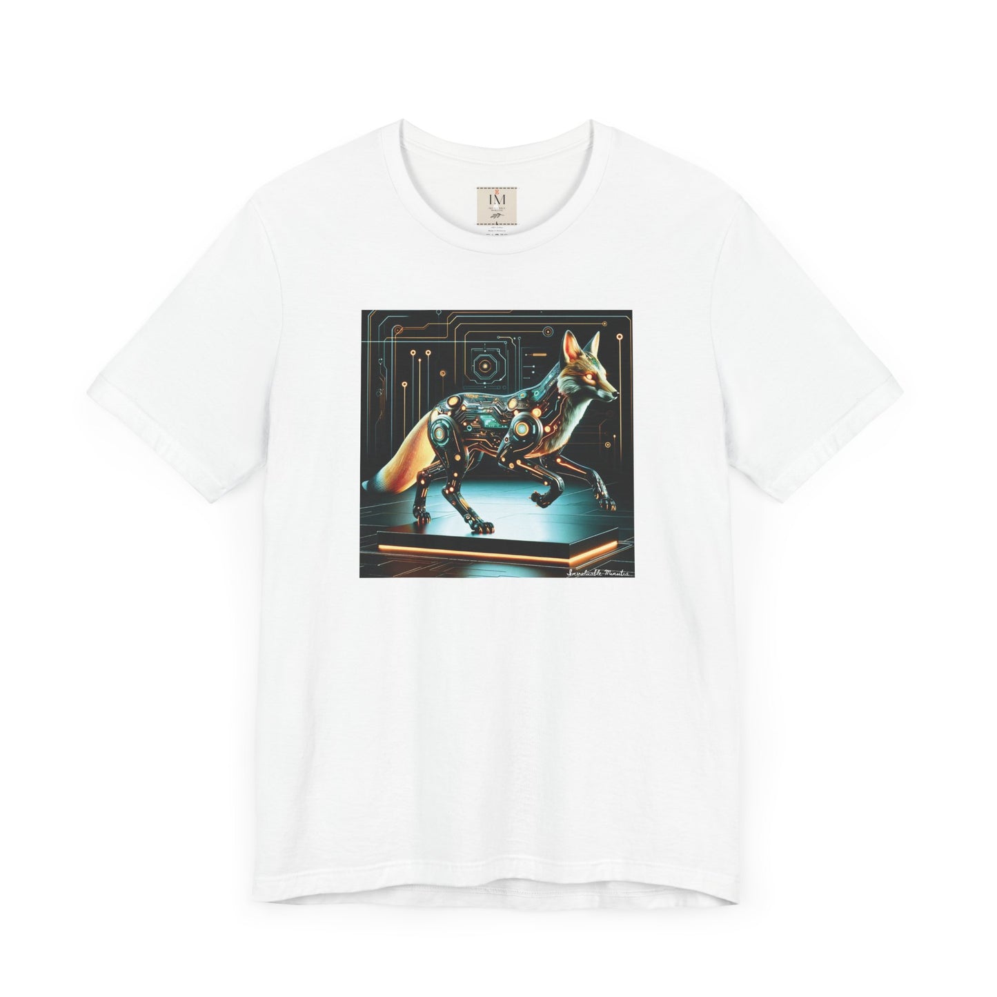 Futuristic Cybernetic Fox Graphic Tee - Unisex Jersey Short Sleeve T-Shirt