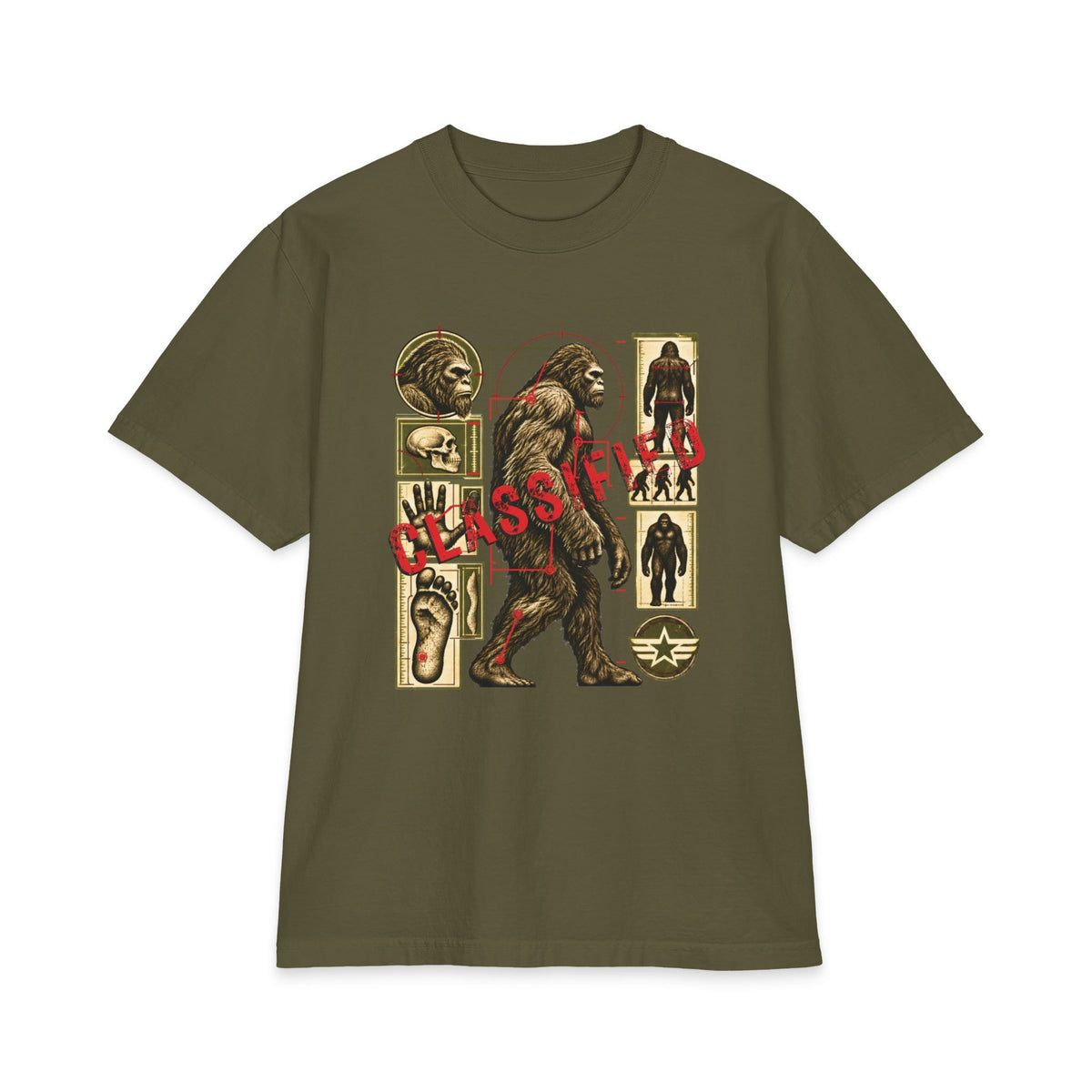 Classified Bigfoot Anatomy - Premium Heavyweight Cryptid Tee