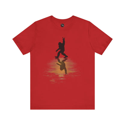 Rocking Bigfoot Unisex Bella+Canvas Jersey Tee - Fun Graphic Shirt for Nature & Cryptid Lovers