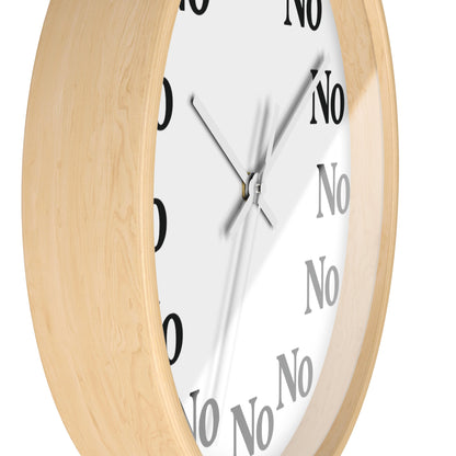 Funny Sarcastic Wall Clock – All Hours Say NO – Boutique 10” Clock for ADHD, Burnout & Passive Aggression Decor