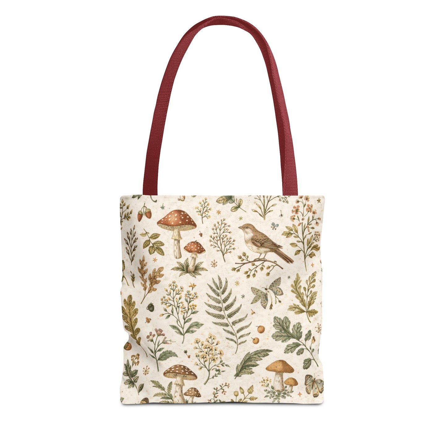 Cottagecore Botanical Canvas Tote Bag