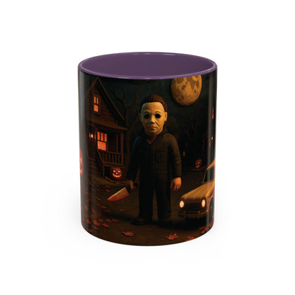 Clay-Style Slasher Halloween Night Mug | Accent Coffee Mug (11oz/15oz)