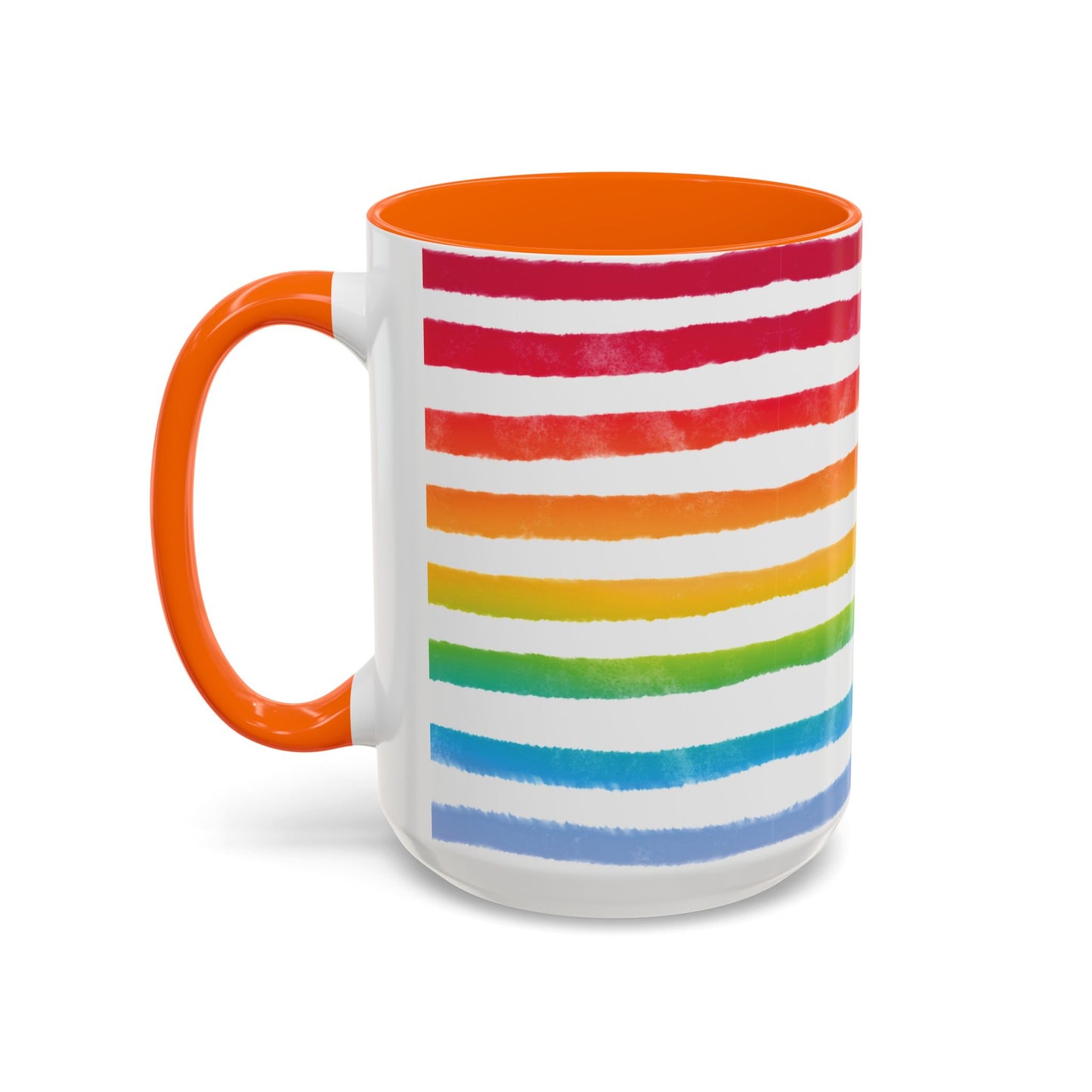 🌈 Bold Rainbow Stripes Pride Mug | 11oz/15oz | Purple Accent