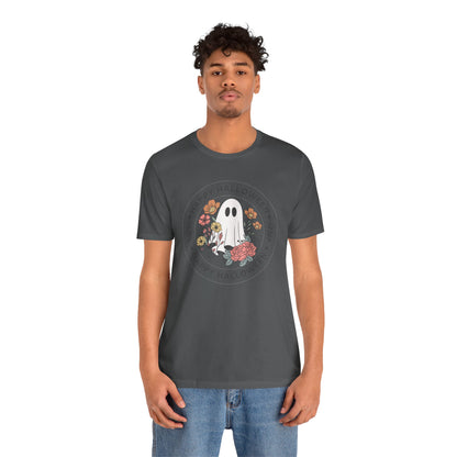 Happy Halloween Floral Ghost Tee – Bella+Canvas 3001