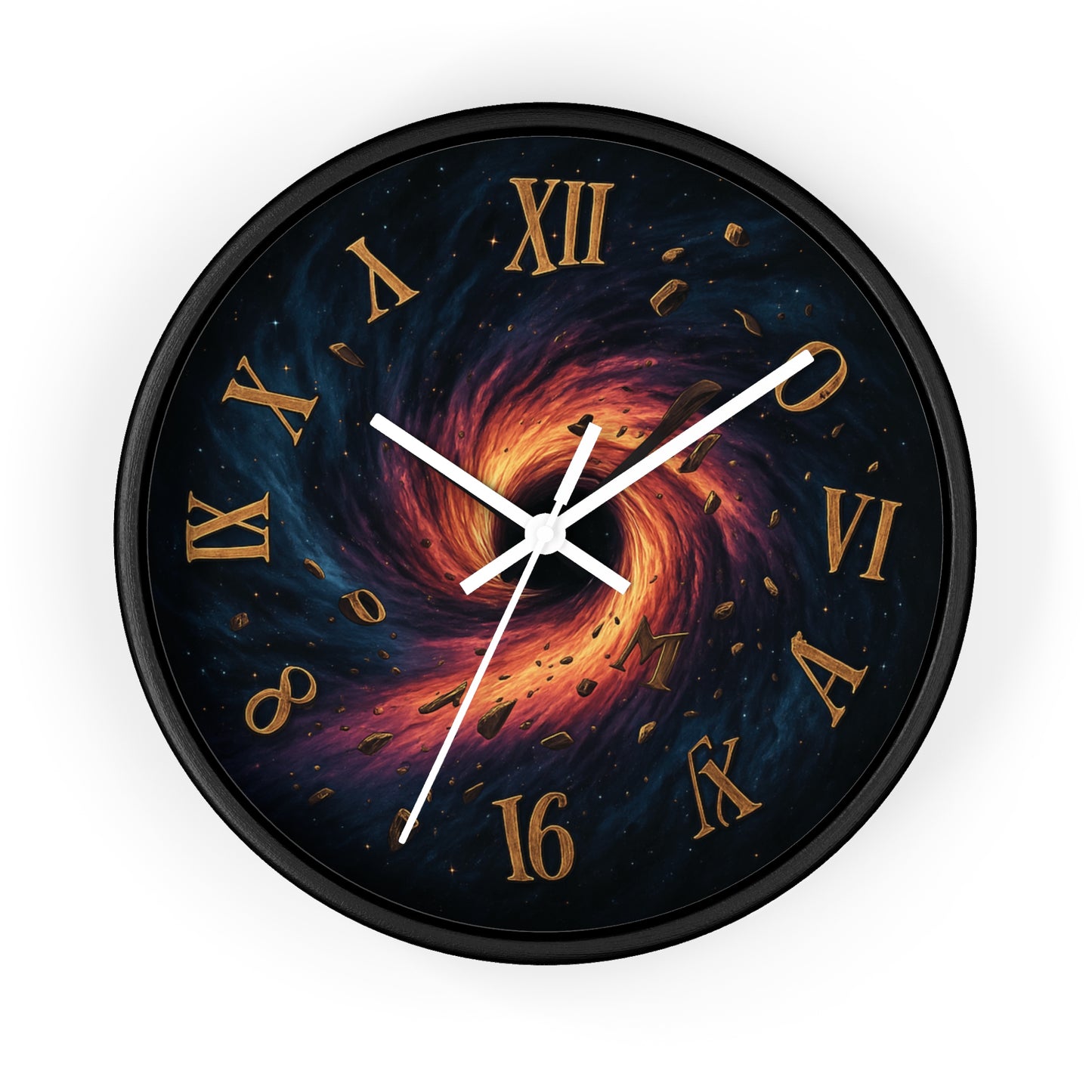 🌀 Black Hole Chaos Clock – Surreal Spacecore Time Warp Wall Decor Wall Clock
