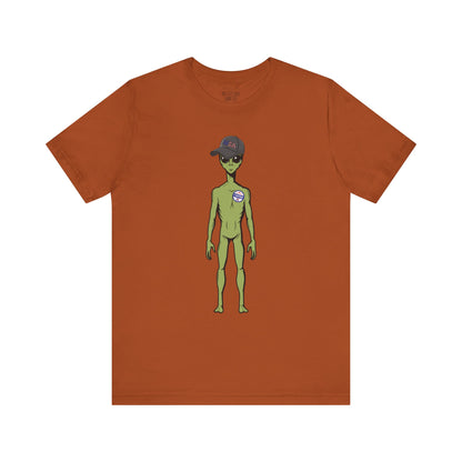 Alien Graphic Tee, Fun T-Shirt for Sci-Fi Lovers, Unisex Casual Wear, Great for Festivals, Gifts for Nerds, Everyday Comfort