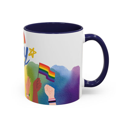 Bold Pride Accent Mug | Fun LGBTQ+ Gift | 11oz & 15oz Options