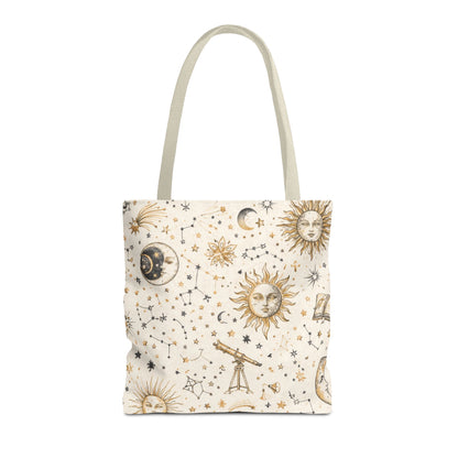 Celestial Sun & Moon Canvas Tote Bag