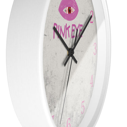 10" Pink Eye Wall Clock