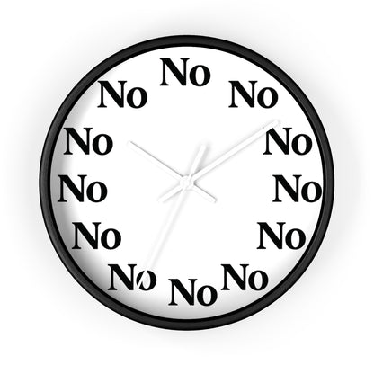 Funny Sarcastic Wall Clock – All Hours Say NO – Boutique 10” Clock for ADHD, Burnout & Passive Aggression Decor