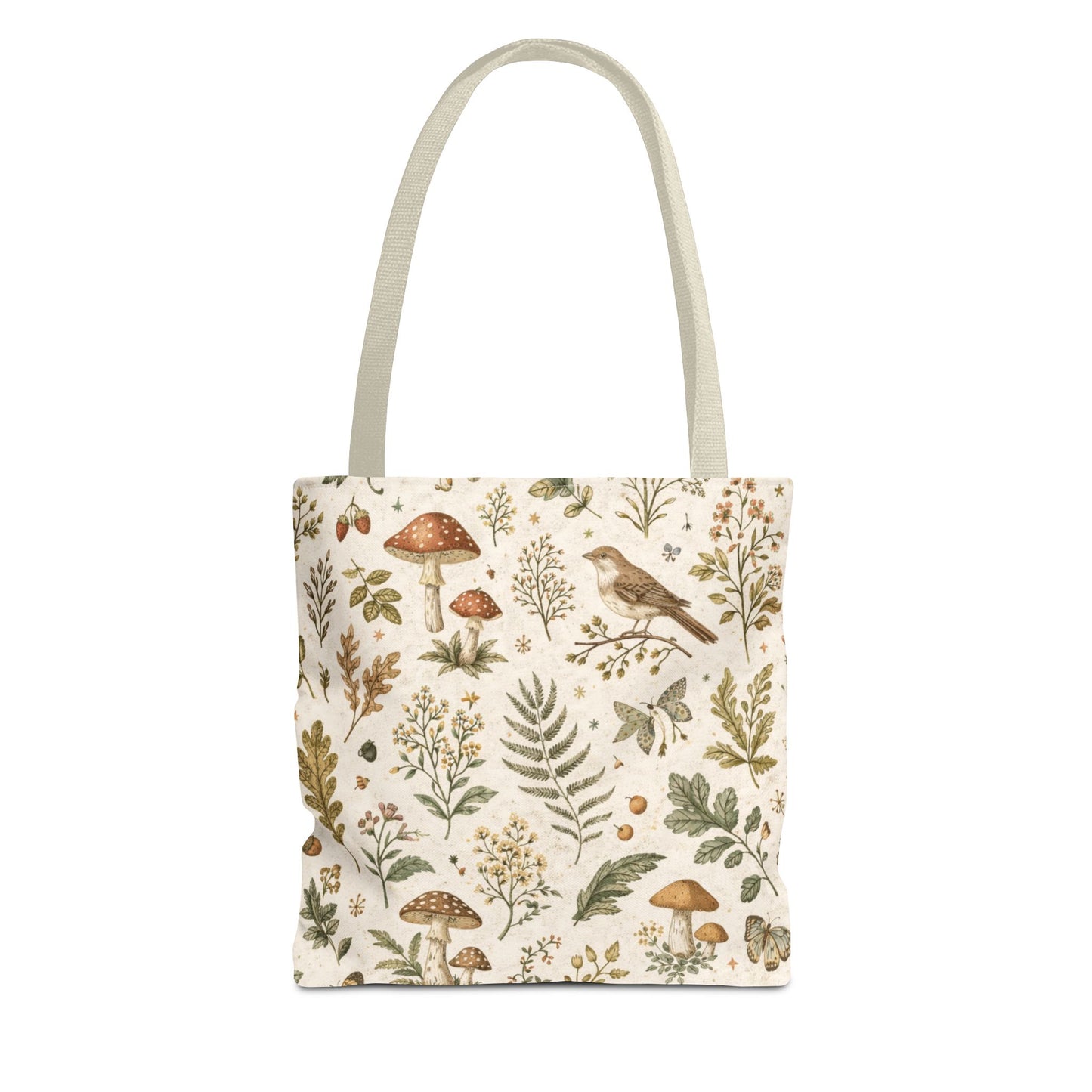Cottagecore Botanical Canvas Tote Bag
