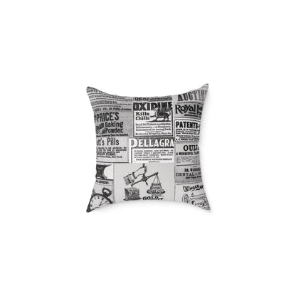 Occult Americana – Vintage Ads Collage Art - CanvasThrow Pillow