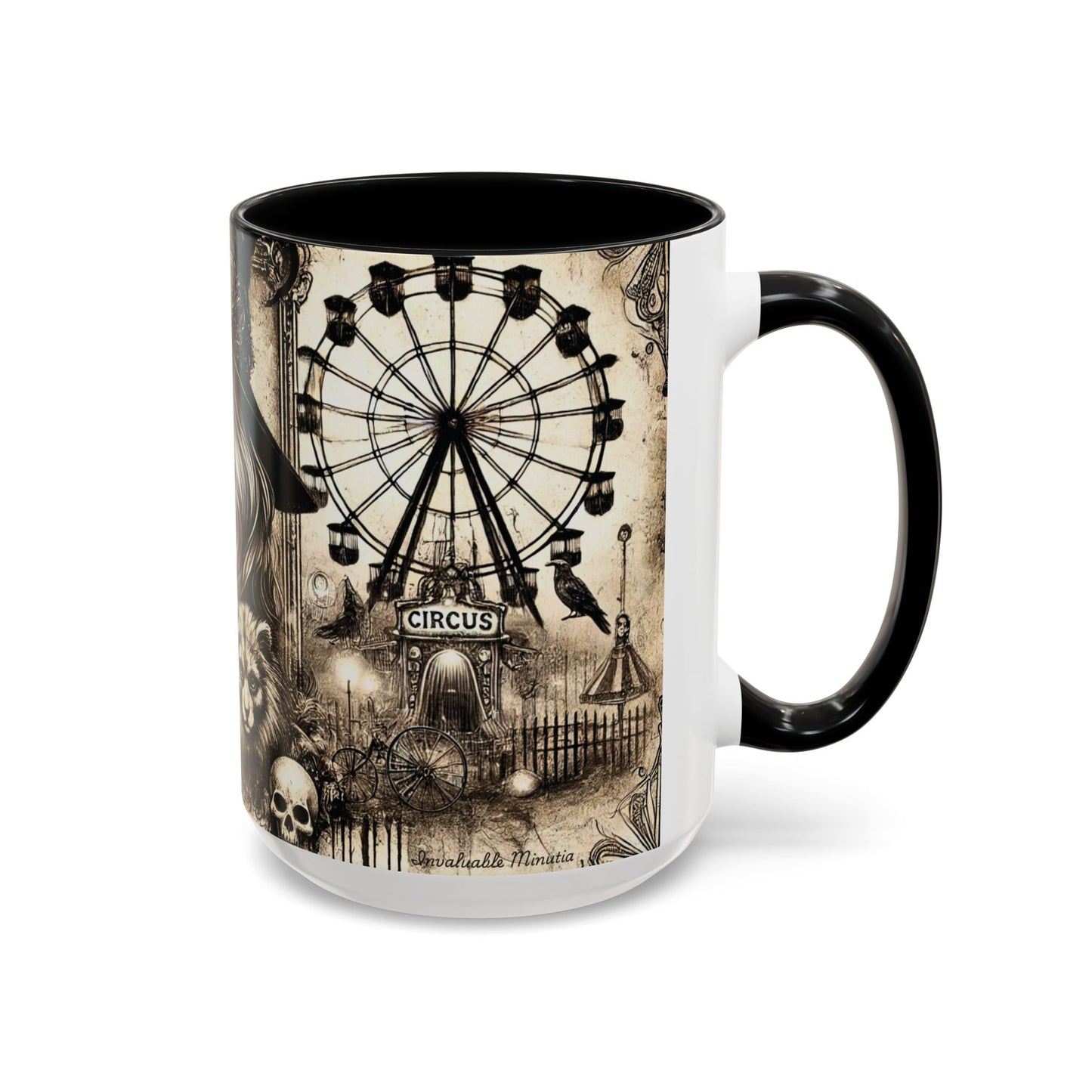 Creepy Circus Witch Mug | Vintage Halloween Accent Coffee Mug (11oz/15oz)