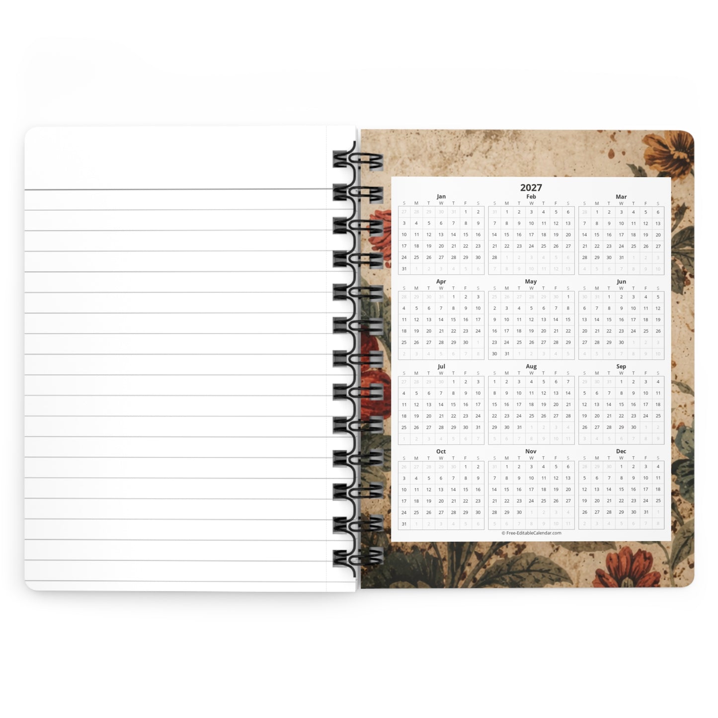 Dark Academia Spiral Notebook Journal