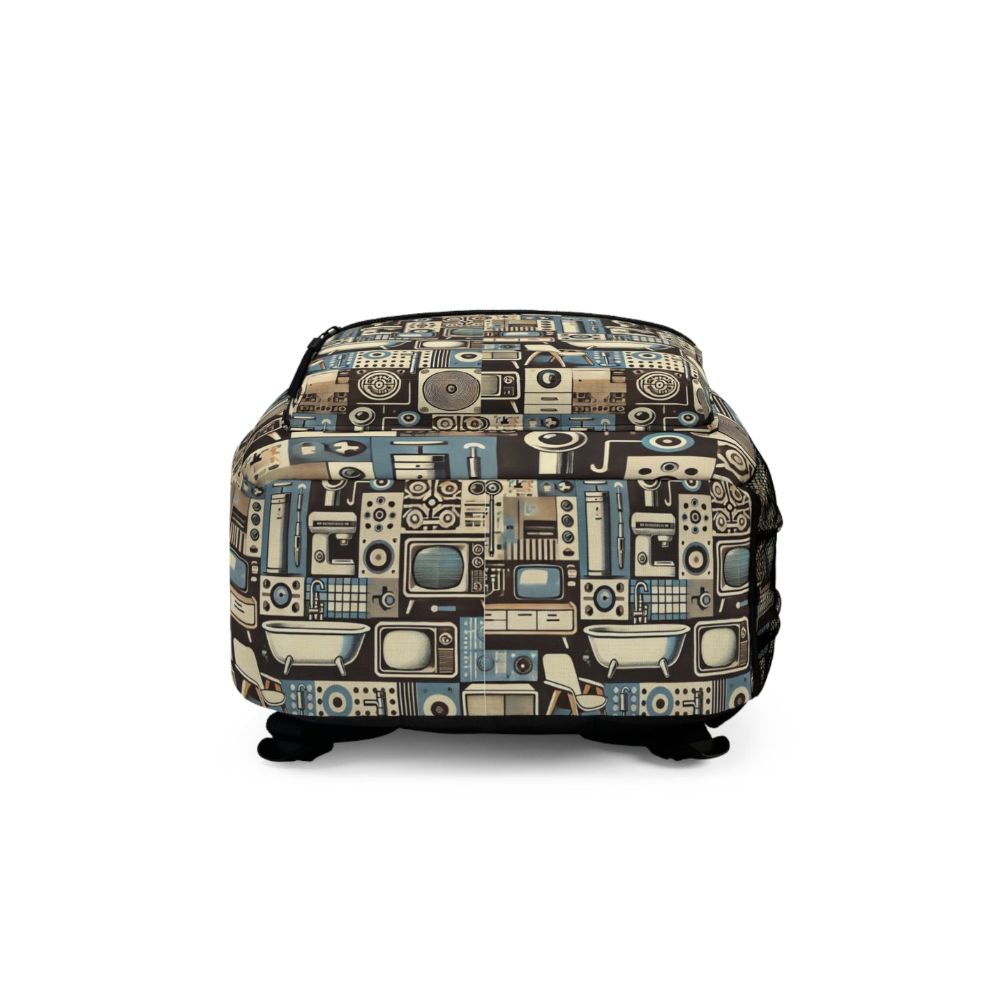 Retro Revival Minimalist AOP Backpack | Stylish and Durable | Lightweight | Perfect for Travel, School, & Daily Use