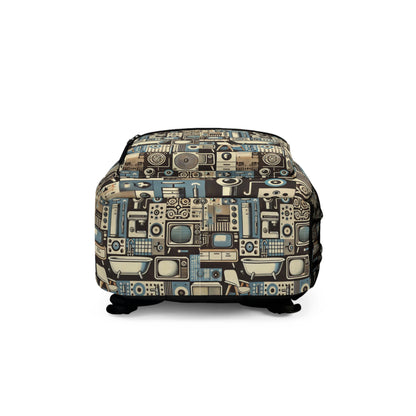 Retro Revival Minimalist AOP Backpack | Stylish and Durable | Lightweight | Perfect for Travel, School, & Daily Use