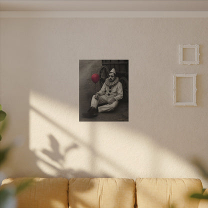 The Clown – Matte Canvas Print (Gallery-Wrapped) 0.75" – Vintage Circus-Inspired Canvas Wall Art