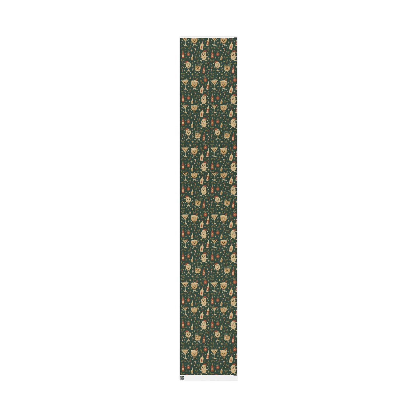 Vintage Holiday Drinks – Luxury Wrapping Paper, Retro Bar-Cart Gift Wrap, 30" Roll (Matte/Gloss)