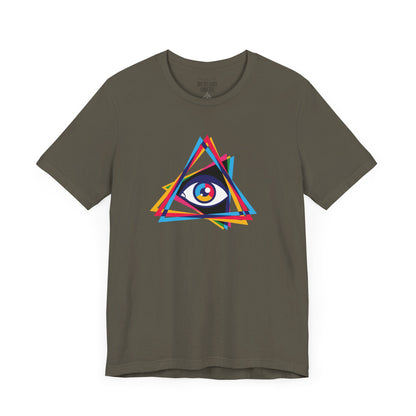Camiseta Prism Eye: Diseño multicolor llamativo - Camiseta unisex