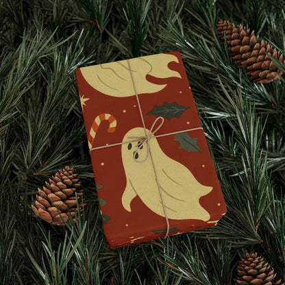 Vintage Holiday Ghosties - Luxury Holiday Wrapping Paper, Victorian Ghost Gift Wrap, 30" Roll (Matte/Gloss)
