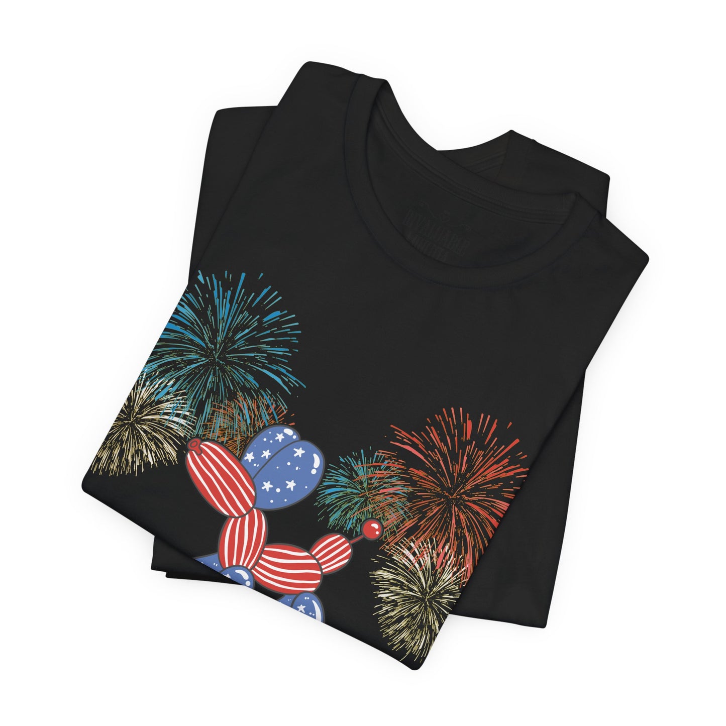 Patriotic Balloon Animal Tee, Fourth of July Shirt, Independence Day Apparel, Fireworks Unisex T-shirt, Bella + Canvas