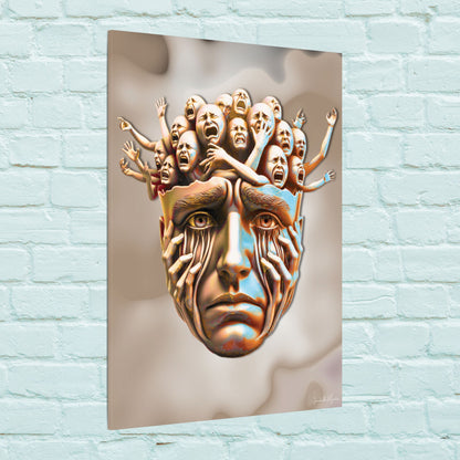 "Known." – Emotional Expressionism Stretched Vertical Canvas Wall Art - ADHD, Anxiety, Depression Reflection