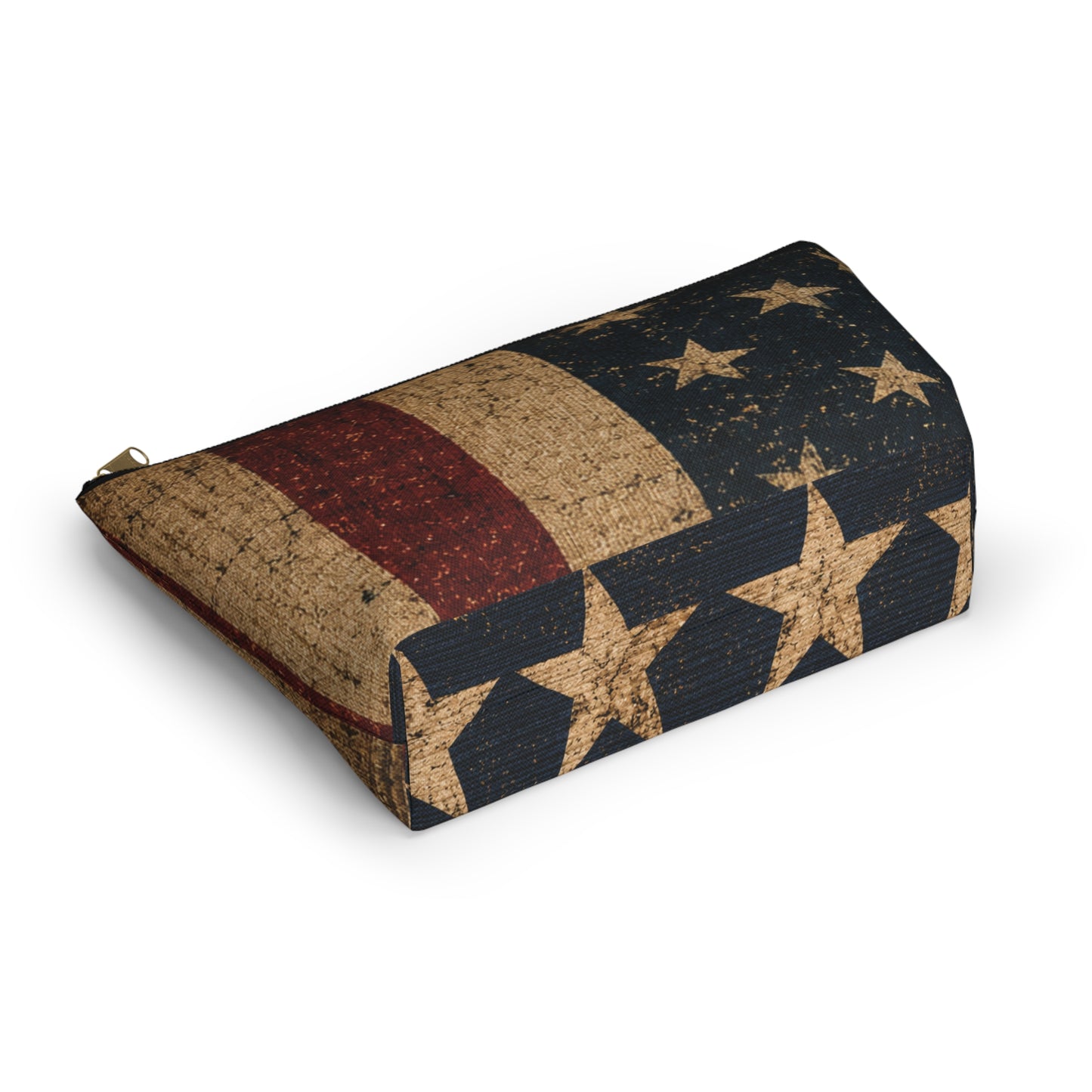 Vintage American Flag Accessory Pouch Pencil Pouch Makeup