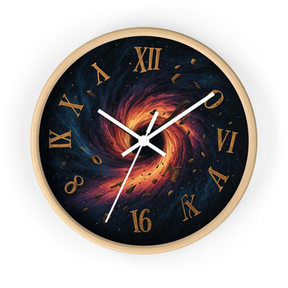 🌀 Black Hole Chaos Clock – Surreal Spacecore Time Warp Wall Decor Wall Clock