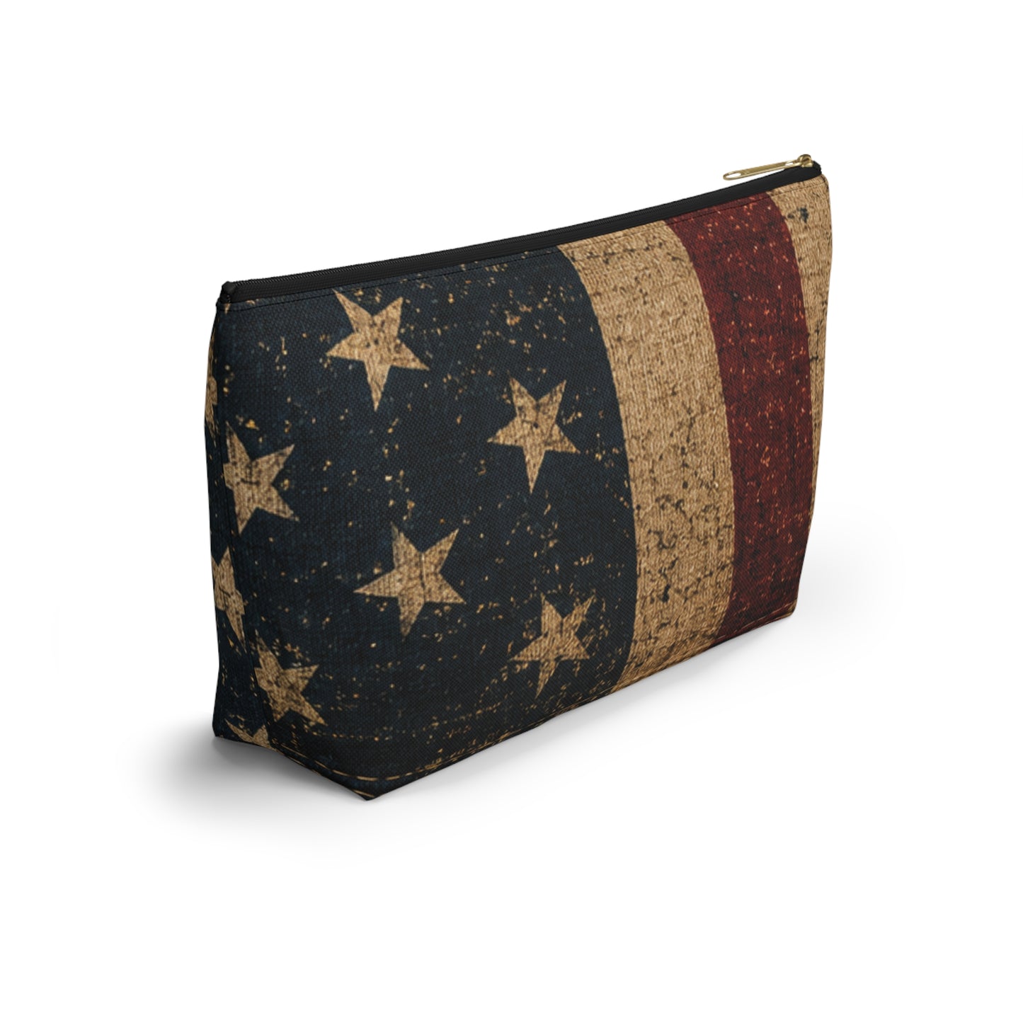 Vintage American Flag Accessory Pouch Pencil Pouch Makeup