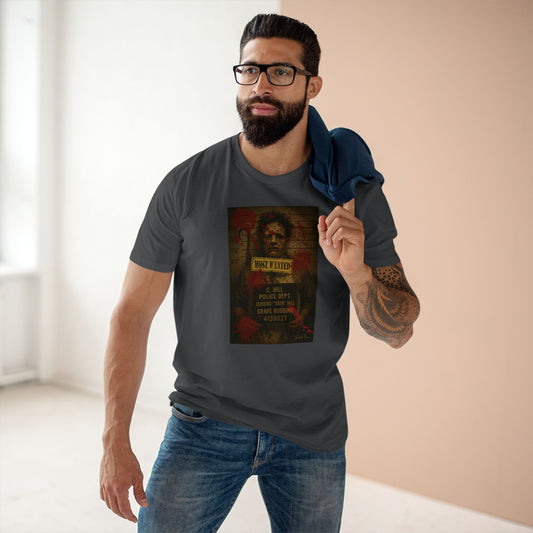 Leatherface Mugshot T-Shirt – Premium AS Colour 5001 Horror Tee