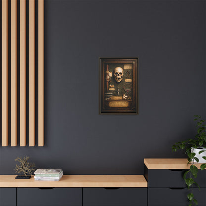 Framed Canvas Art – Vampire Specimen No. 3 | Gothic Vampire Wall Decor | Dark Academia Curiosity Cabinet Art