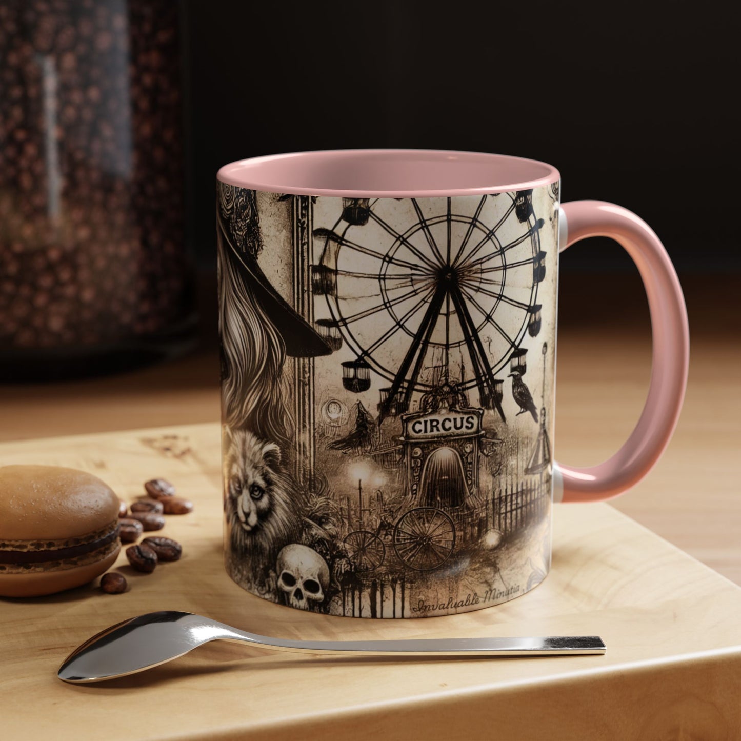 Creepy Circus Witch Mug | Vintage Halloween Accent Coffee Mug (11oz/15oz)
